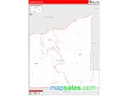 Haakon County, SD <br /> Wall Map <br /> Zip Code <br /> Red Line Style 2024 Map