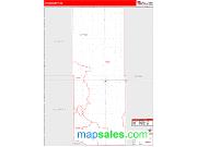 Hyde County, SD <br /> Wall Map <br /> Zip Code <br /> Red Line Style 2024 Map