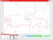 Marshall County, SD <br /> Wall Map <br /> Zip Code <br /> Red Line Style 2024 Map