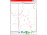 Moody County, SD <br /> Wall Map <br /> Zip Code <br /> Red Line Style 2024 Map