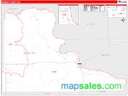 Stanley County, SD <br /> Wall Map <br /> Zip Code <br /> Red Line Style 2024 Map