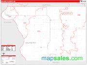 Walworth County, SD <br /> Wall Map <br /> Zip Code <br /> Red Line Style 2024 Map