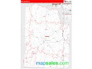 Giles County, TN <br /> Wall Map <br /> Zip Code <br /> Red Line Style 2024 Map