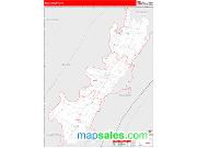 Meigs County, TN <br /> Wall Map <br /> Zip Code <br /> Red Line Style 2024 Map