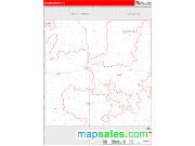 Castro County, TX <br /> Wall Map <br /> Zip Code <br /> Red Line Style 2024 Map