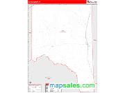 Crane County, TX <br /> Wall Map <br /> Zip Code <br /> Red Line Style 2024 Map