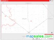 Dallam County, TX <br /> Wall Map <br /> Zip Code <br /> Red Line Style 2024 Map