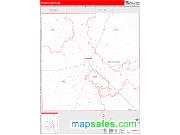 Dawson County, TX <br /> Wall Map <br /> Zip Code <br /> Red Line Style 2024 Map