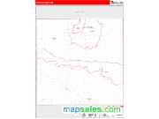 Dickens County, TX <br /> Wall Map <br /> Zip Code <br /> Red Line Style 2024 Map