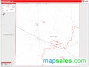 Donley County, TX <br /> Wall Map <br /> Zip Code <br /> Red Line Style 2024 Map