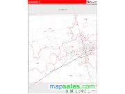 Ector County, TX <br /> Wall Map <br /> Zip Code <br /> Red Line Style 2024 Map