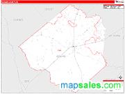 Goliad County, TX <br /> Wall Map <br /> Zip Code <br /> Red Line Style 2024 Map