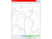 Hale County, TX <br /> Wall Map <br /> Zip Code <br /> Red Line Style 2024 Map