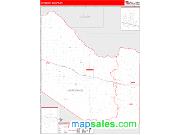 Hardeman County, TX <br /> Wall Map <br /> Zip Code <br /> Red Line Style 2024 Map