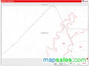 Hartley County, TX <br /> Wall Map <br /> Zip Code <br /> Red Line Style 2024 Map