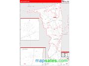 Jasper County, TX <br /> Wall Map <br /> Zip Code <br /> Red Line Style 2024 Map