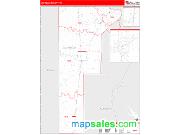 Jim Wells County, TX <br /> Wall Map <br /> Zip Code <br /> Red Line Style 2024 Map
