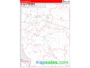 Kaufman County, TX <br /> Wall Map <br /> Zip Code <br /> Red Line Style 2024 Map