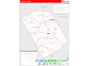 Limestone County, TX <br /> Wall Map <br /> Zip Code <br /> Red Line Style 2024 Map