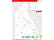 Live Oak County, TX <br /> Wall Map <br /> Zip Code <br /> Red Line Style 2024 Map