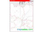 McCulloch County, TX <br /> Wall Map <br /> Zip Code <br /> Red Line Style 2024 Map