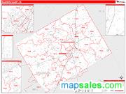 McLennan County, TX <br /> Wall Map <br /> Zip Code <br /> Red Line Style 2024 Map
