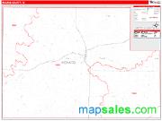 Menard County, TX <br /> Wall Map <br /> Zip Code <br /> Red Line Style 2024 Map