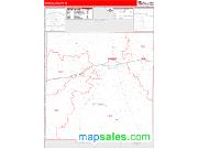 Mitchell County, TX <br /> Wall Map <br /> Zip Code <br /> Red Line Style 2024 Map