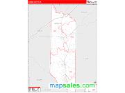 Morris County, TX <br /> Wall Map <br /> Zip Code <br /> Red Line Style 2024 Map