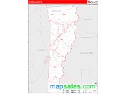 Newton County, TX <br /> Wall Map <br /> Zip Code <br /> Red Line Style 2024 Map