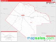 Pecos County, TX <br /> Wall Map <br /> Zip Code <br /> Red Line Style 2024 Map