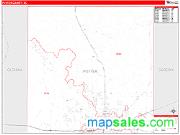 Potter County, TX <br /> Wall Map <br /> Zip Code <br /> Red Line Style 2024 Map