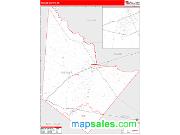 Reeves County, TX <br /> Wall Map <br /> Zip Code <br /> Red Line Style 2024 Map