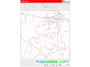 Taylor County, TX <br /> Wall Map <br /> Zip Code <br /> Red Line Style 2024 Map