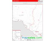 Val Verde County, TX <br /> Wall Map <br /> Zip Code <br /> Red Line Style 2024 Map
