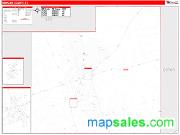 Winkler County, TX <br /> Wall Map <br /> Zip Code <br /> Red Line Style 2024 Map