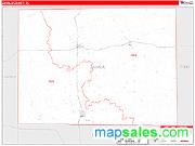Zavala County, TX <br /> Wall Map <br /> Zip Code <br /> Red Line Style 2024 Map