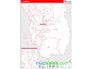 Cache County, UT <br /> Wall Map <br /> Zip Code <br /> Red Line Style 2024 Map