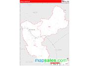 Morgan County, UT <br /> Wall Map <br /> Zip Code <br /> Red Line Style 2024 Map