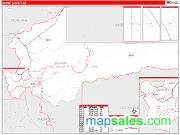 Summit County, UT <br /> Wall Map <br /> Zip Code <br /> Red Line Style 2024 Map