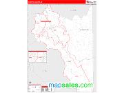Wasatch County, UT <br /> Wall Map <br /> Zip Code <br /> Red Line Style 2024 Map