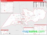Weber County, UT <br /> Wall Map <br /> Zip Code <br /> Red Line Style 2024 Map