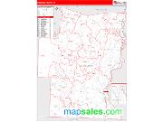 Windham County, VT <br /> Wall Map <br /> Zip Code <br /> Red Line Style 2024 Map