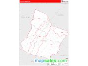 Highland County, VA <br /> Wall Map <br /> Zip Code <br /> Red Line Style 2024 Map