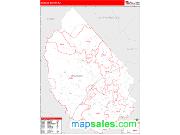 Madison County, VA <br /> Wall Map <br /> Zip Code <br /> Red Line Style 2024 Map