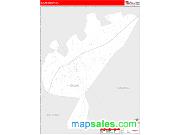 Galax County, VA <br /> Wall Map <br /> Zip Code <br /> Red Line Style 2024 Map