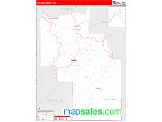 Columbia County, WA <br /> Wall Map <br /> Zip Code <br /> Red Line Style 2024 Map