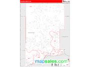 Skamania County, WA <br /> Wall Map <br /> Zip Code <br /> Red Line Style 2024 Map