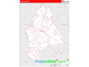 Mason County, WV <br /> Wall Map <br /> Zip Code <br /> Red Line Style 2024 Map