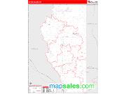 Adams County, WI <br /> Wall Map <br /> Zip Code <br /> Red Line Style 2024 Map